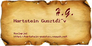 Hartstein Gusztáv névjegykártya